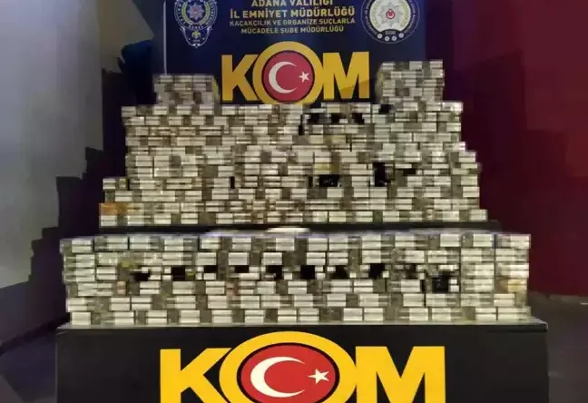 Adana’da Kaçakçılık Operasyonu: Bir Ton Tütün ve 3 Milyon Makaron Ele Geçirildi